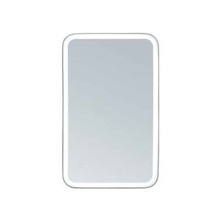 INNOCI-USA Hermes 20 in. W x 32 in. H Rectangular Framed Round Corner LED Mirror with Dual Color Temperature 62652032